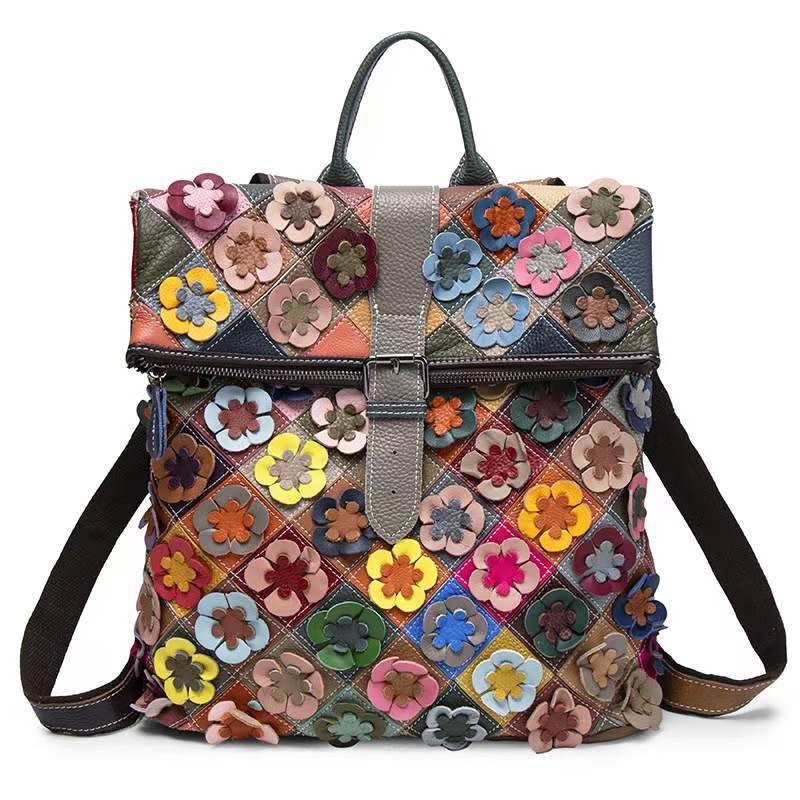 Fashion Backpack Women - Vintage Kadın Hakiki Deri Sırt Çantası