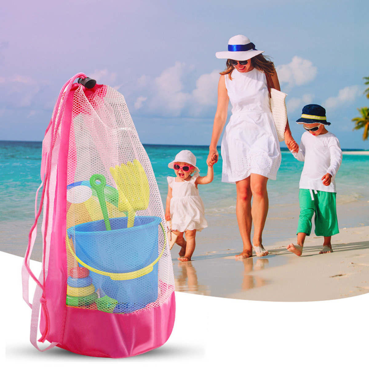 Foldable Backpack Small - 1 adet plaj çantası katlanabilir taşınabilir