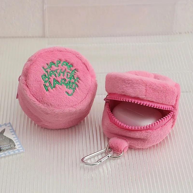 Mini Backpack Purse - Sevimli Kek Şeklinde Tüylü Askılı Çanta