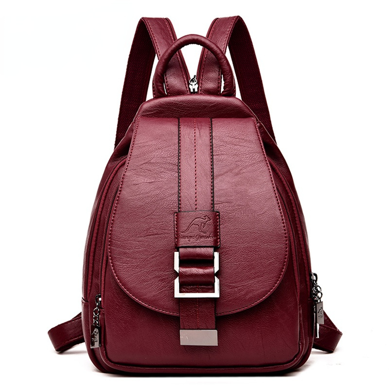 Leather Backpack Vintage - Tasarımcı sırt çantaları kadın deri sırt