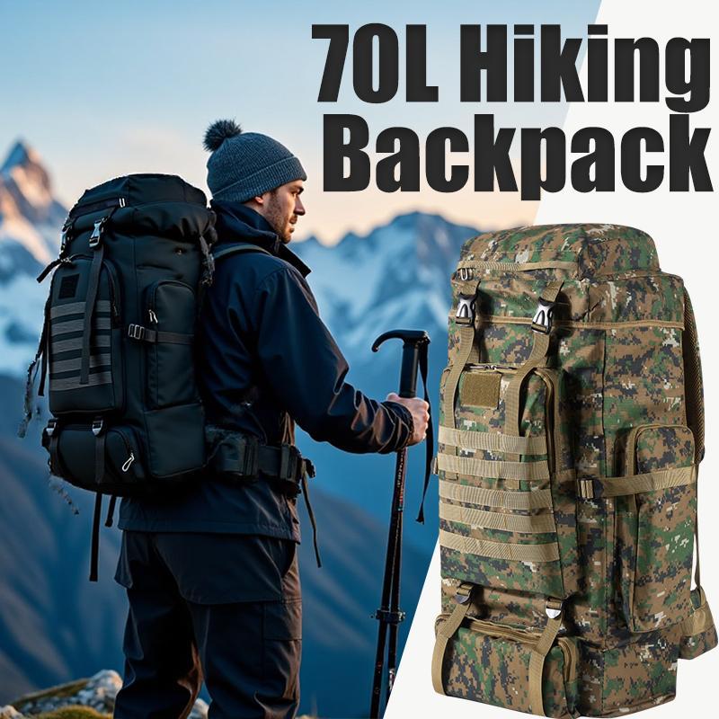 Hiking Backpack Waterproof - 70L Profesyonel Yürüyüş Sırt Çantası, Geniş