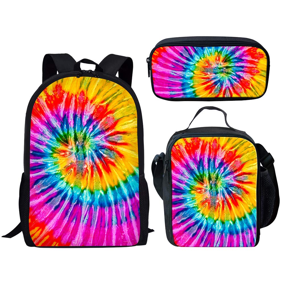 School Backpack Teen - Gökkuşağı Pride Çizgili Baskı 3 Takım