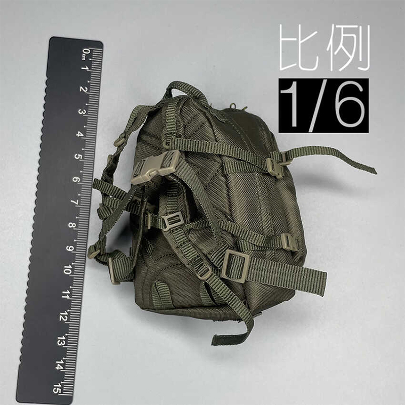 Rucksack Military Style - 1/6 ölçekli asker askeri serisi yeşil