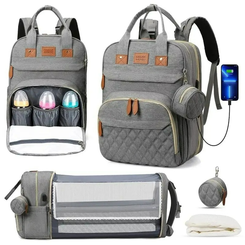 Backpack Diaper Bag - 3'ü 1 Arada Bebek Bezi Çantası