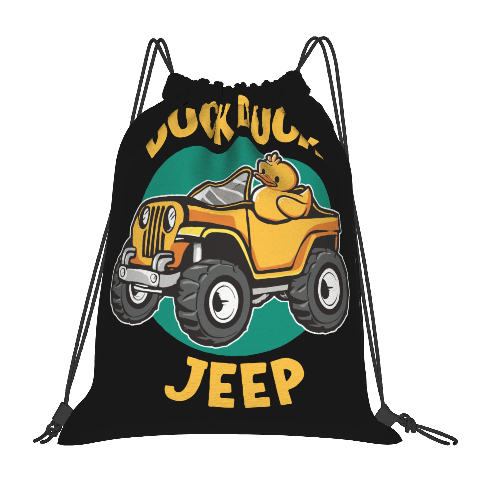 Drawstring Gym Bag - Özel Ördek Desenli Jeep Baskılı İpli