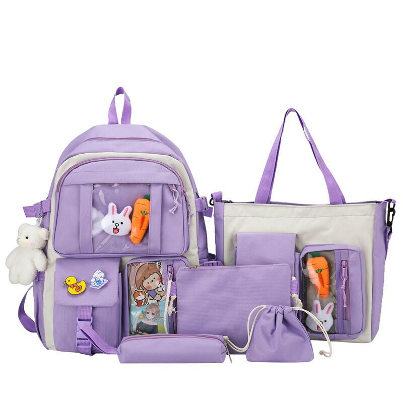School Backpack Teen - 4 adet setleri çocuk okul sırt
