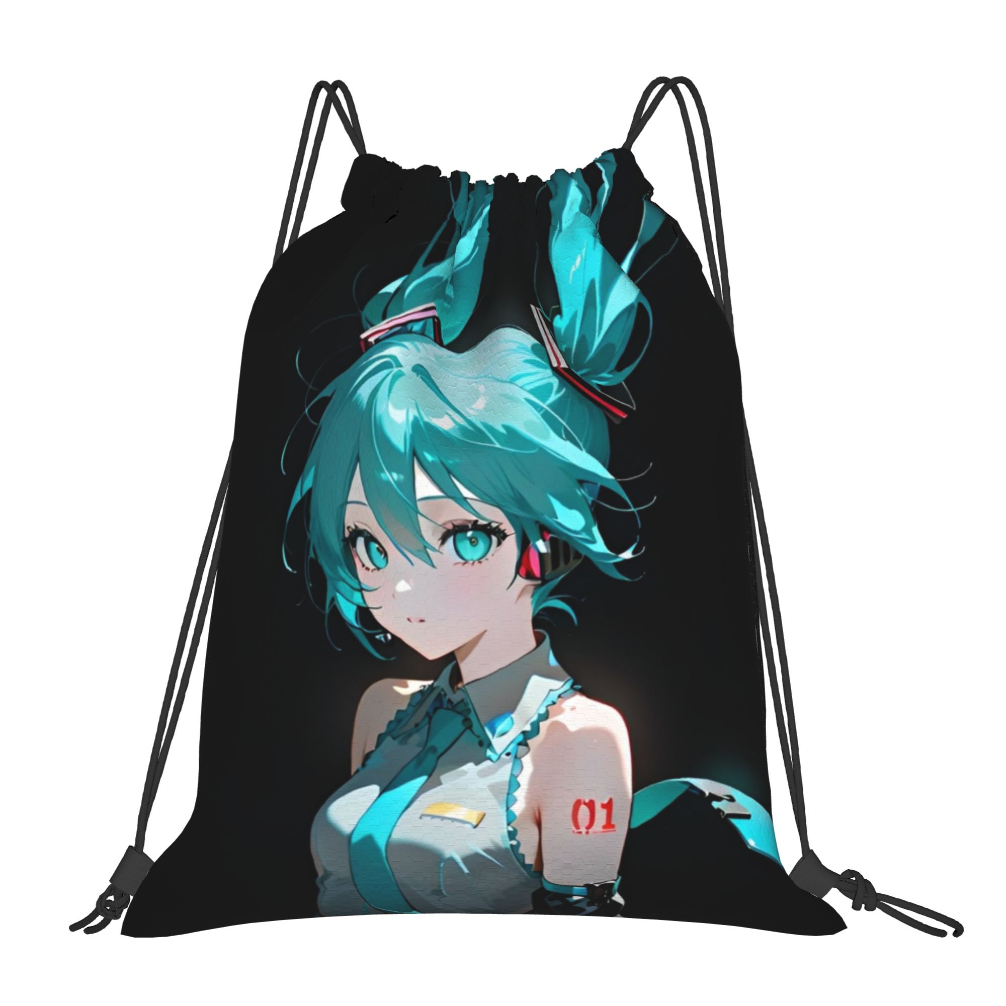 Drawstring Gym Bag - H-Hatsunes Mikus Çantası İpli Sırt Çantası