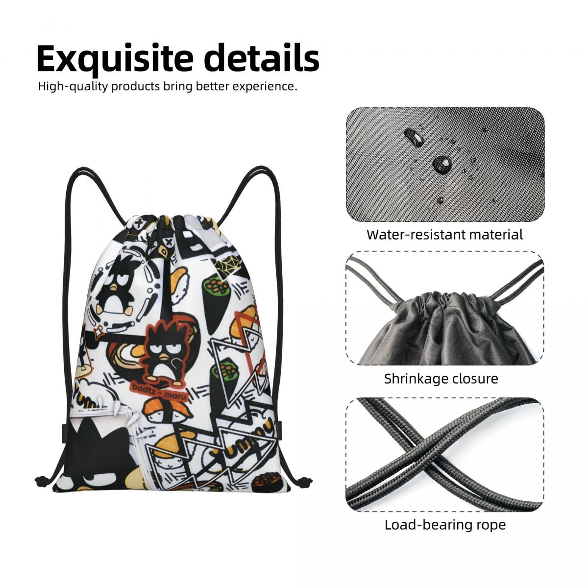Sevimli Karikatür Penguen Bad  - Drawstring Gym Bag incelemesi ve fiyatı