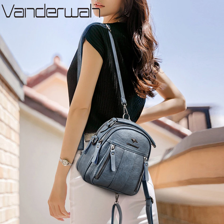 4'ü 1 Arada Deri Sırt Çantalar - Mini Backpack Purse incelemesi ve fiyatı