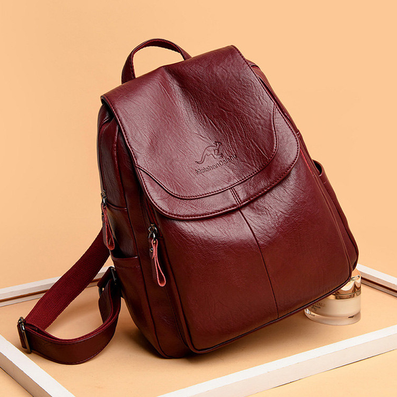 9 renk Kadın Yumuşak Deri Sırt - Leather Backpack Vintage incelemesi ve fiyatı