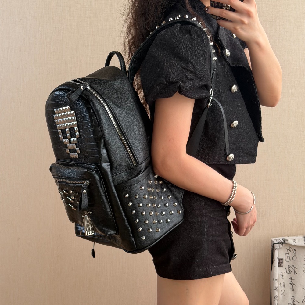 Orijinal Siyah Timsah Desenli  - Fashion Backpack Women incelemesi ve fiyatı