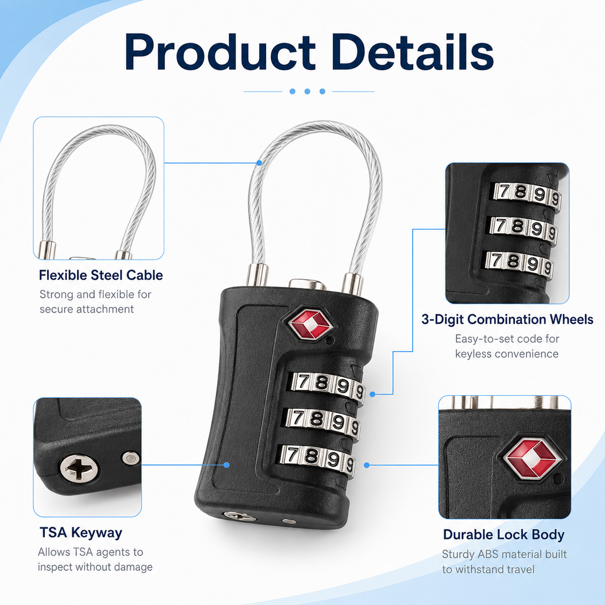 TSA Onaylı Bagaj Kilidi 3 Hane - Travel Backpack Anti Theft incelemesi ve fiyatı