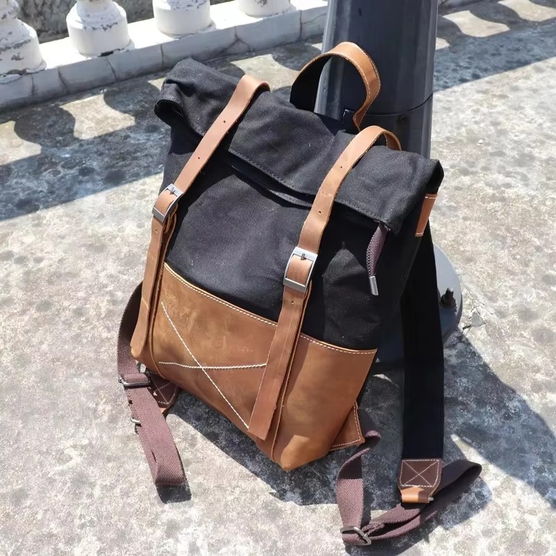 Moda Erkek Sırt Çantası Mumlu  - Leather Backpack Vintage incelemesi ve fiyatı