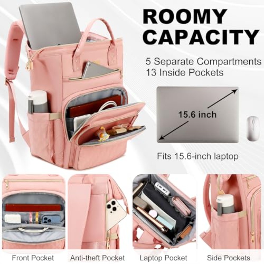 Kadınlar için Öğle Yemeği Sırt - Laptop Backpack 15.6 incelemesi ve fiyatı