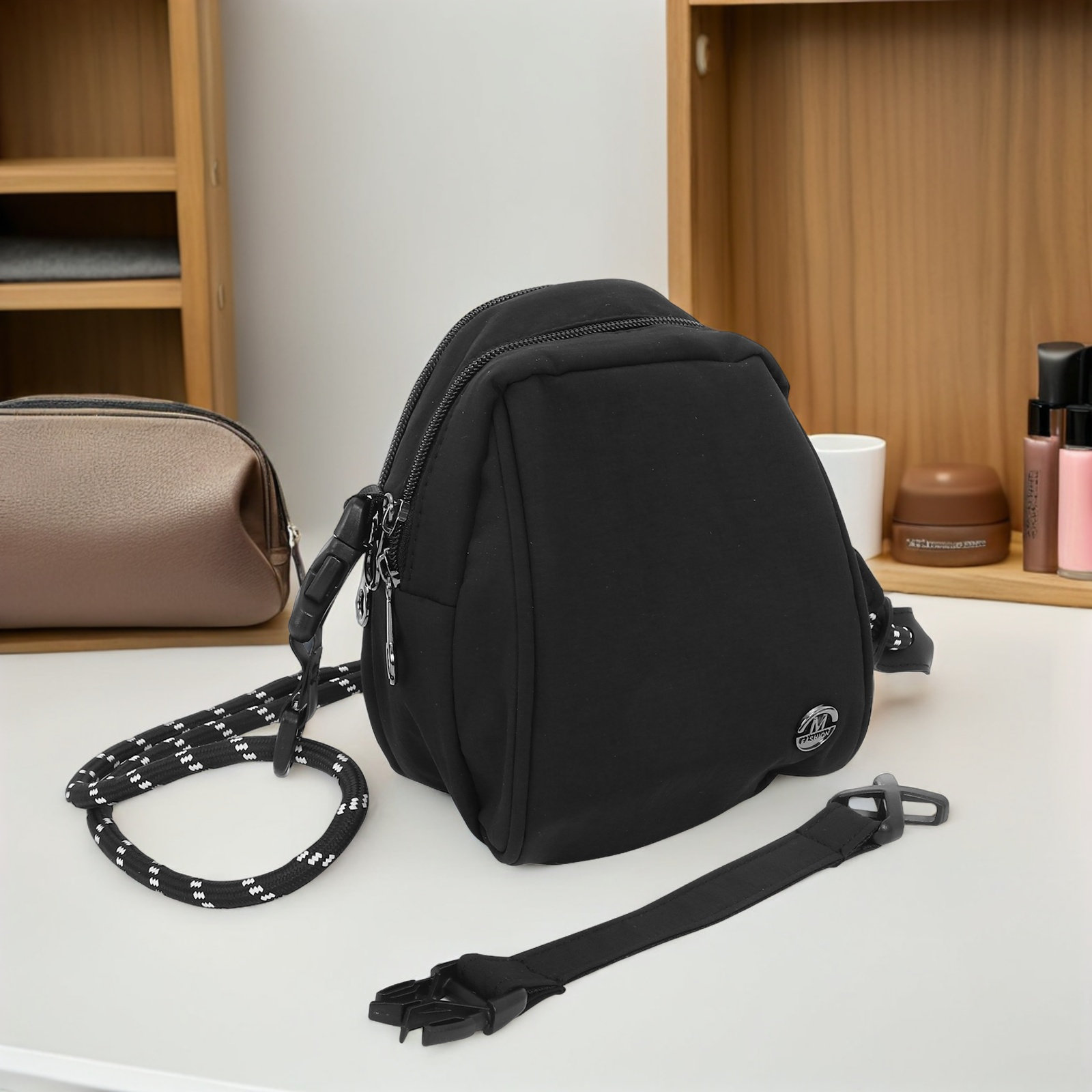 Hafif Siyah Kabuklu Çanta Çapr - Mini Backpack Purse incelemesi ve fiyatı