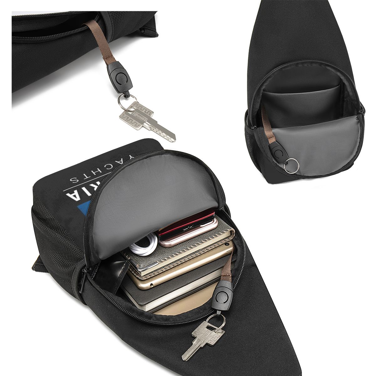 Bavaria Yachts Mavi Gümüş Logo - Sling Backpack Shoulder incelemesi ve fiyatı